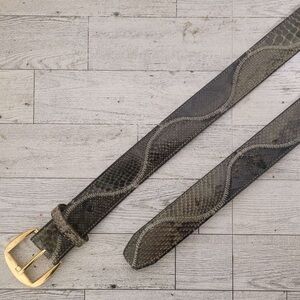 Men's Vintage Nocona Western Exotic Grey Snakeskin Leather Cowboy Belt Size 38